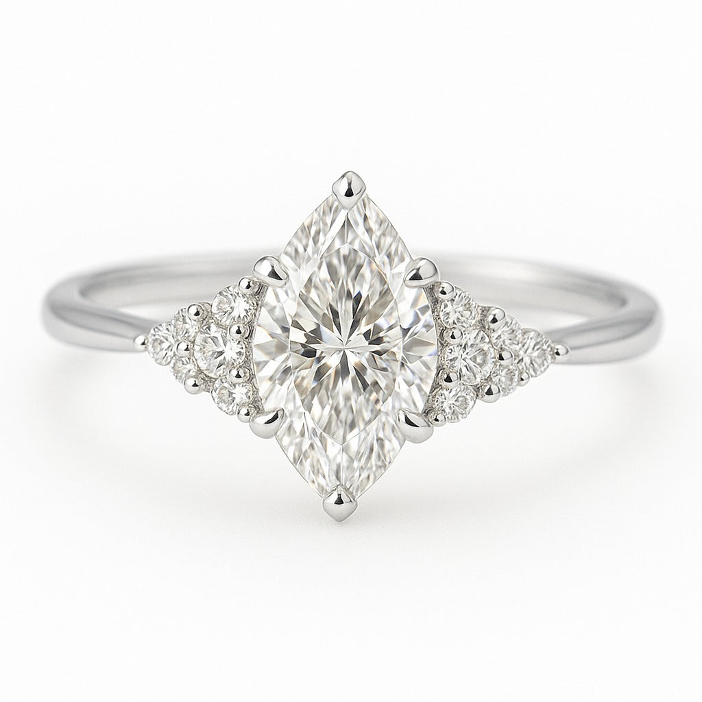 1 Carat Oval Lab-grown Trilogy Engagement Ring