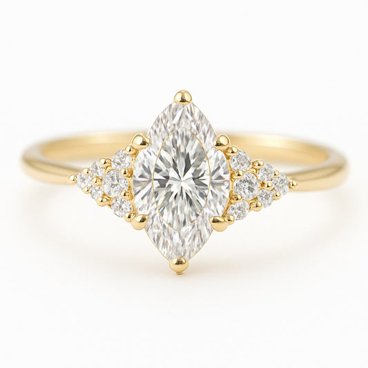 1 Carat Oval Lab-grown Trilogy Engagement Ring
