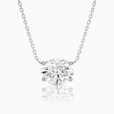 1ct - Oval Diamond Pendant - 18k White Gold