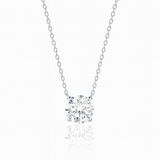1ct - Round Diamond Pendant in 18 White Gold