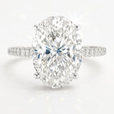 2.5 Carat Lab-Grown Diamond Band Engagement Ring – Oval Cut