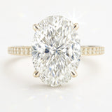 2.5 Carat Lab-Grown Diamond Band Engagement Ring – Oval Cut