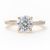 2.5 Carat Lab-Grown Diamond Band Engagement Ring – Round Cut