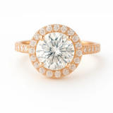 2.5 Carat Lab-Grown Halo Engagement Ring – Round Cut Diamond