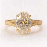 2.5 Carat Lab-Grown Oval Diamond Band Engagement Ring