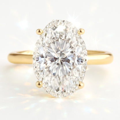 2.5 Carat Lab-Grown Oval Diamond Solitaire Engagement Ring