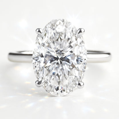 2.5 Carat Oval Lab-Grown Diamond Solitaire Engagement Ring