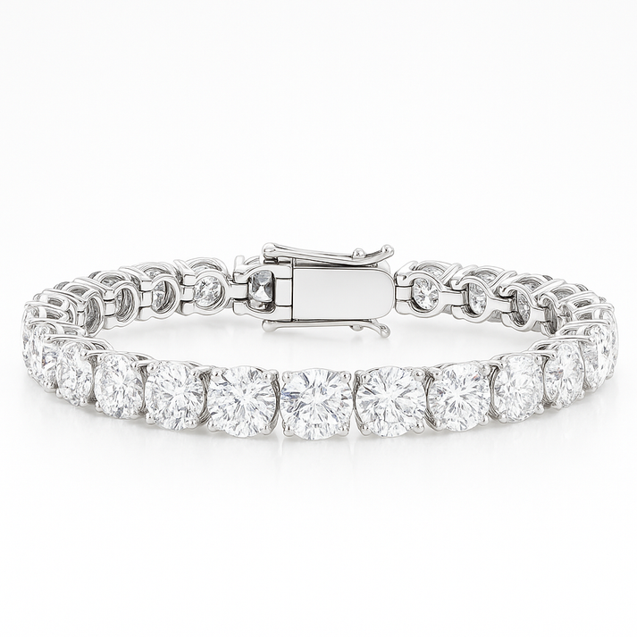 27ct Lab-Grown Diamond Tennis Bracelet