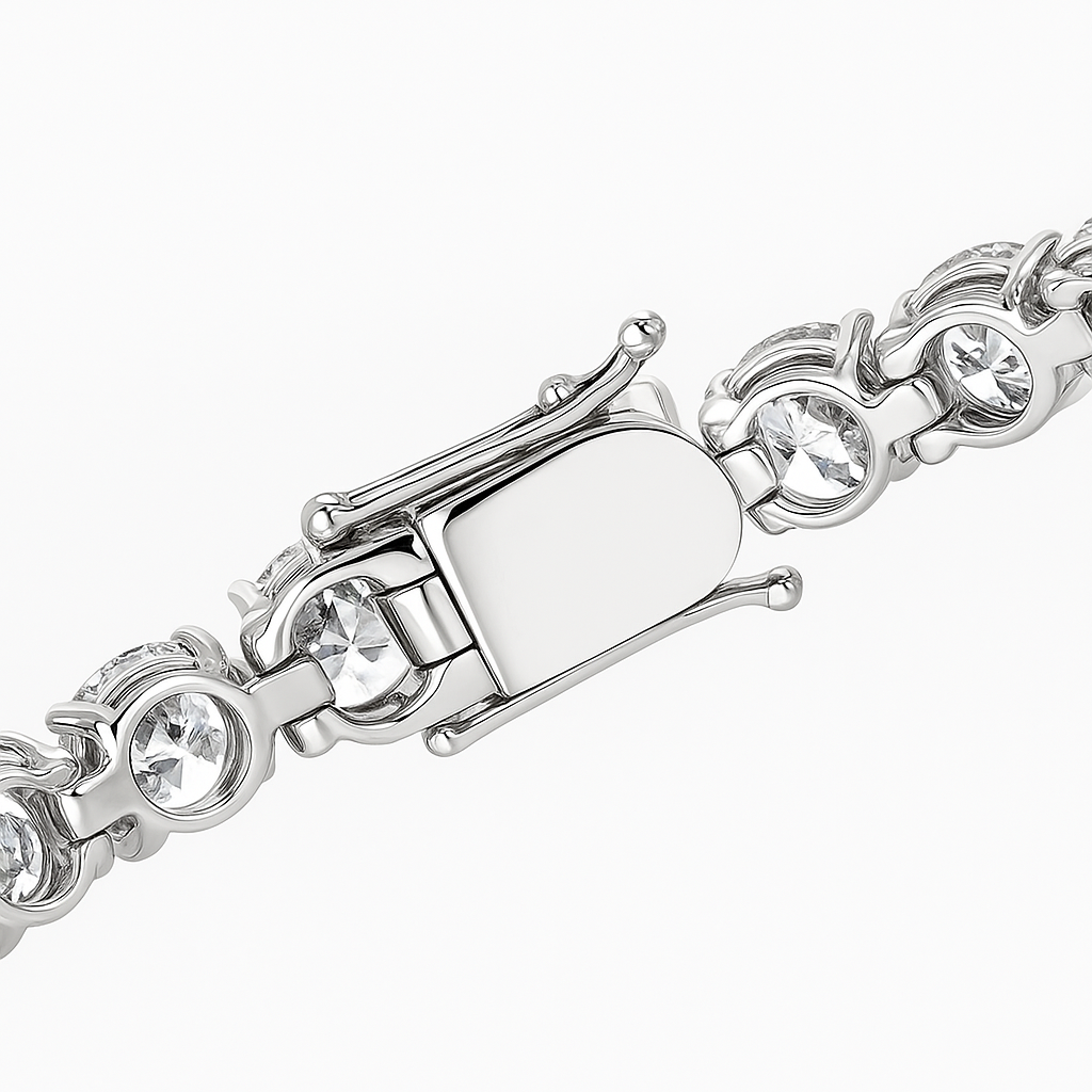 27ct Lab-Grown Diamond Tennis Bracelet in Yellow Gold