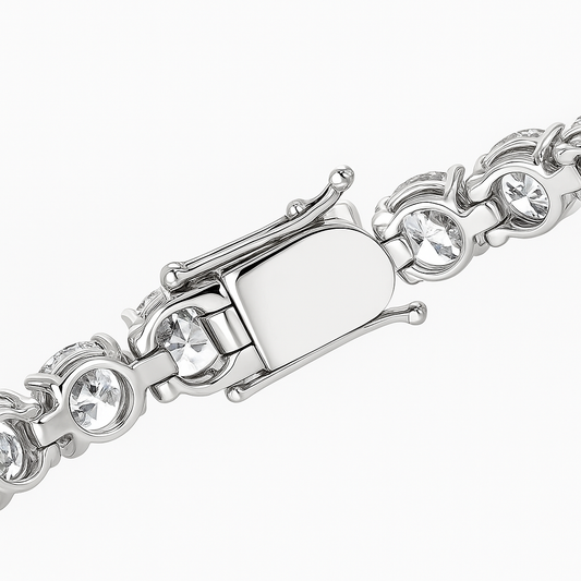 27ct Lab-Grown Diamond Tennis Bracelet in Yellow Gold