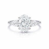 2 Carat Lab-Grown Oval Diamond Trilogy Engagement Ring