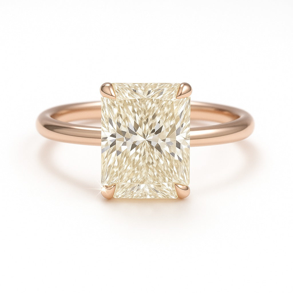 2 Carat Lab-Grown Radiant Diamond Solitaire Engagement Ring
