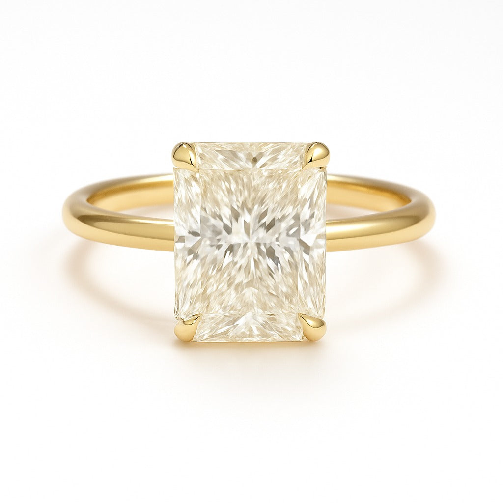 2 Carat Lab-Grown Radiant Diamond Solitaire Engagement Ring