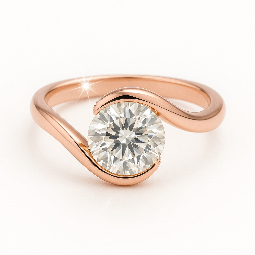2 Carat Lab-Grown Solitaire Engagement Ring – Round Diamond