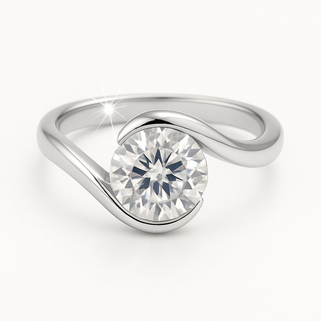 2 Carat Lab-Grown Solitaire Engagement Ring – Round Diamond