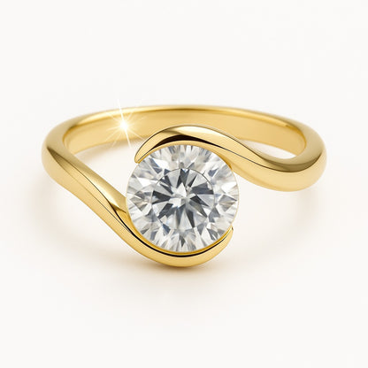 2 Carat Lab-Grown Solitaire Engagement Ring – Round Diamond