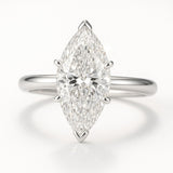 2 Carat Marquise Lab-Grown Diamond Solitaire Engagement Ring - 18k Yellow Gold