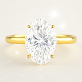 2 Carat Oval Lab-Grown Diamond Solitaire Engagement Ring