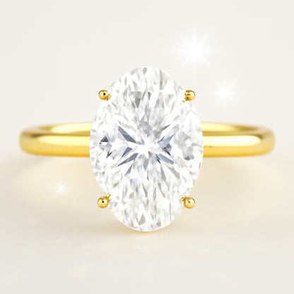 2 Carat Oval Lab-Grown Diamond Solitaire Engagement Ring