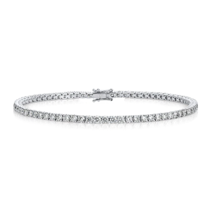 2ct Lab-Grown Diamond Tennis Bracelet in 18K White Gold
