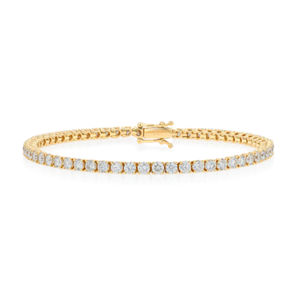 2ct Lab-Grown Diamond Tennis Bracelet – Yellow Gold