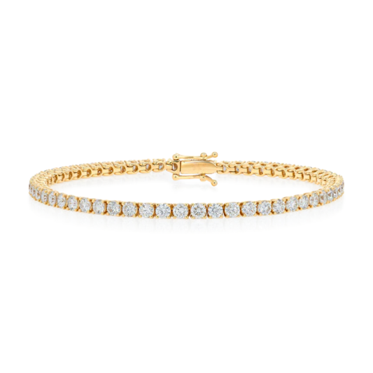 2ct Lab-Grown Diamond Tennis Bracelet – Yellow Gold