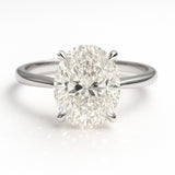 3.5 Carat Oval Lab-Grown Diamond Solitaire Engagement Ring