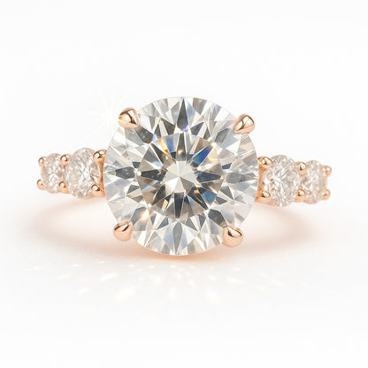 3 Carat Lab-Grown Diamond Engagement Ring – Round Brilliant Band