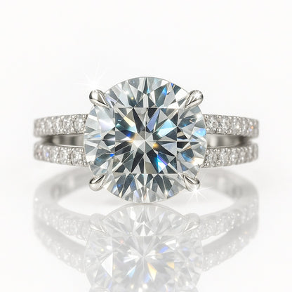 3 Carat Lab-Grown Diamond Engagement Ring – Round Brilliant Band