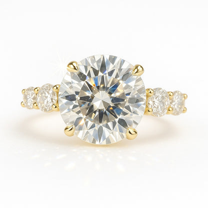 3 Carat Lab-Grown Diamond Engagement Ring – Round Brilliant Band