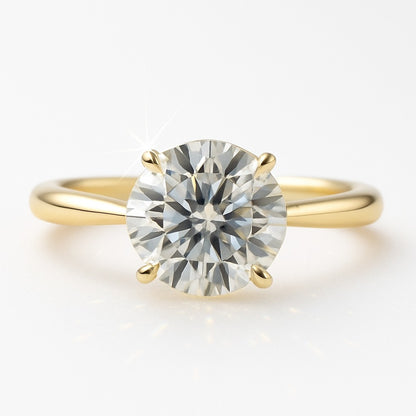 3 Carat Lab-Grown Round Solitaire Engagement Ring
