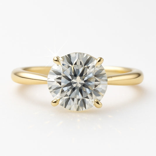 3 Carat Lab-Grown Round Solitaire Engagement Ring