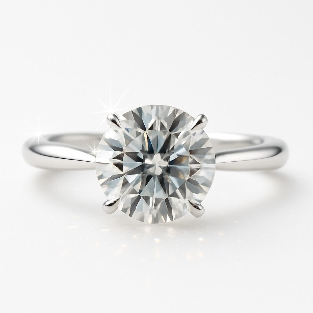 3 Carat Lab-Grown Round Solitaire Engagement Ring