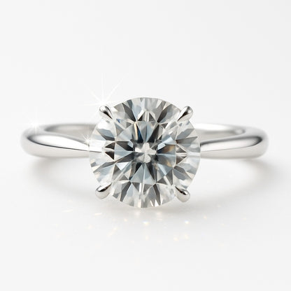 3 Carat Lab-Grown Round Solitaire Engagement Ring
