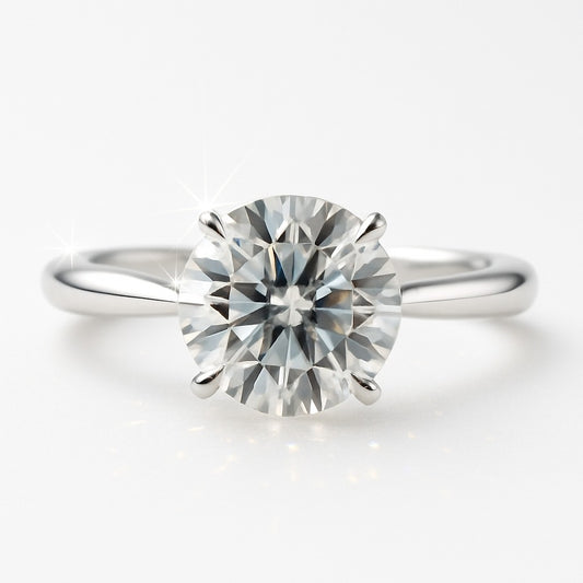 3 Carat Lab-Grown Round Solitaire Engagement Ring