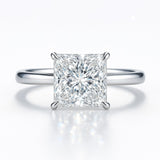 3 Carat Lab-Grown Solitaire Engagement Ring in 18k White Gold – Princess Cut Diamond