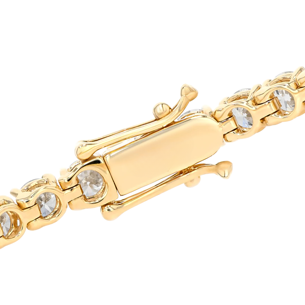 3ct Lab-Grown Diamond Tennis Bracelet - 18k Yellow Gold
