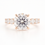 4 Carat Lab-Grown Diamond Band Engagement Ring – Round Brilliant Cut