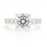 4 Carat Lab-Grown Diamond Band Engagement Ring – Round Brilliant Cut
