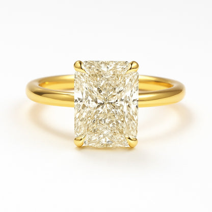 4 Carat Lab-Grown Radiant Diamond Solitaire Engagement Ring