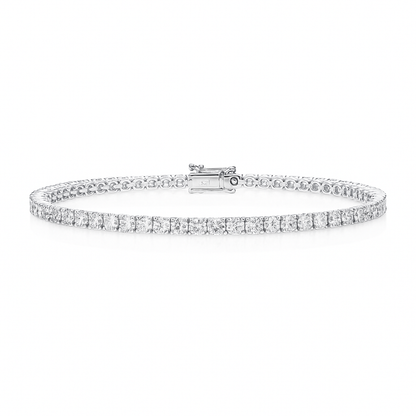 4ct Lab-Grown Diamond Tennis Bracelet in 18k White Gold
