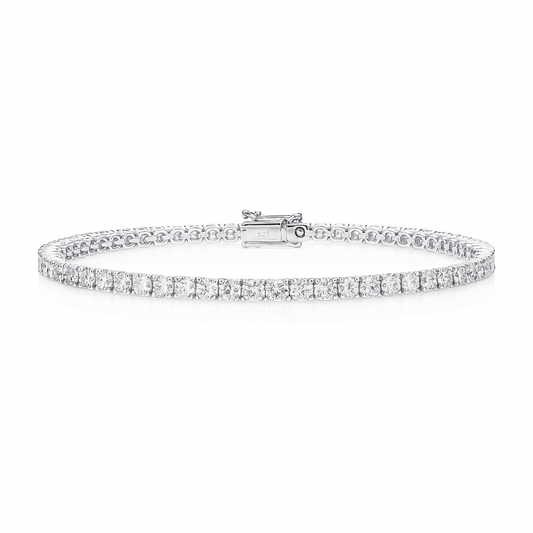 4ct Lab-Grown Diamond Tennis Bracelet in 18k White Gold