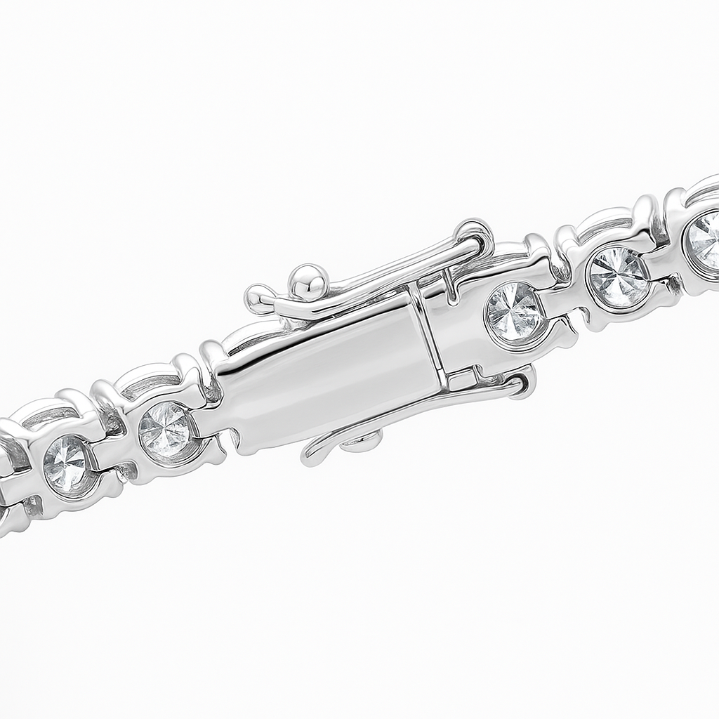 4ct Lab-Grown Diamond Tennis Bracelet in 18k White Gold