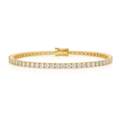 4ct Lab-Grown Diamond Tennis Bracelet in 18K Yellow Gold