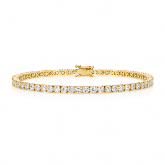 4ct Lab-Grown Diamond Tennis Bracelet in 18K Yellow Gold