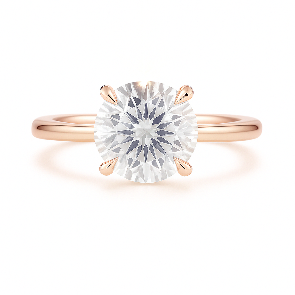 5 Carat Lab-Grown Solitaire Engagement Ring – Round Brilliant Diamond
