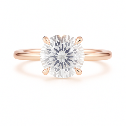 5 Carat Lab-Grown Solitaire Engagement Ring – Round Brilliant Diamond