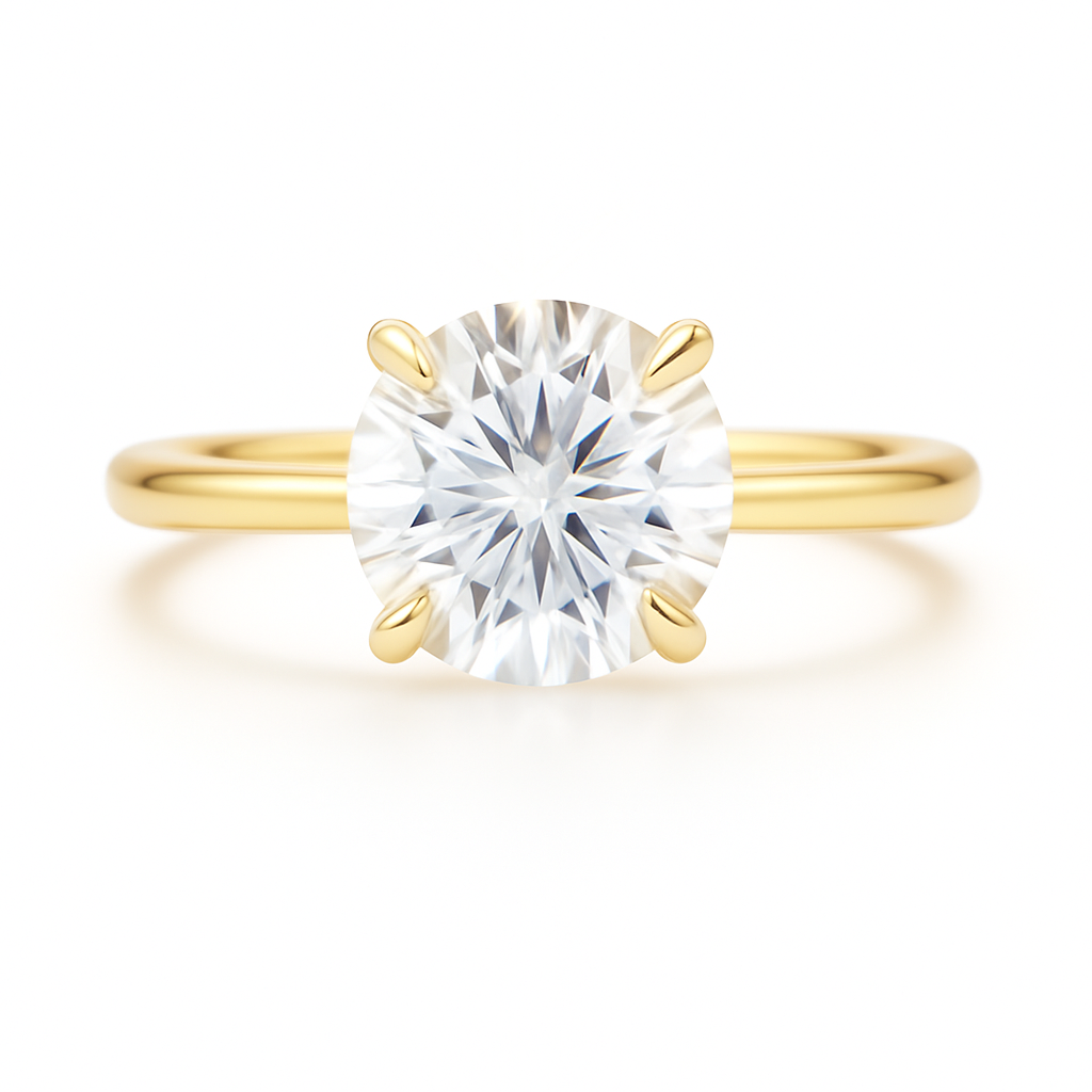 5 Carat Lab-Grown Solitaire Engagement Ring – Round Brilliant Diamond