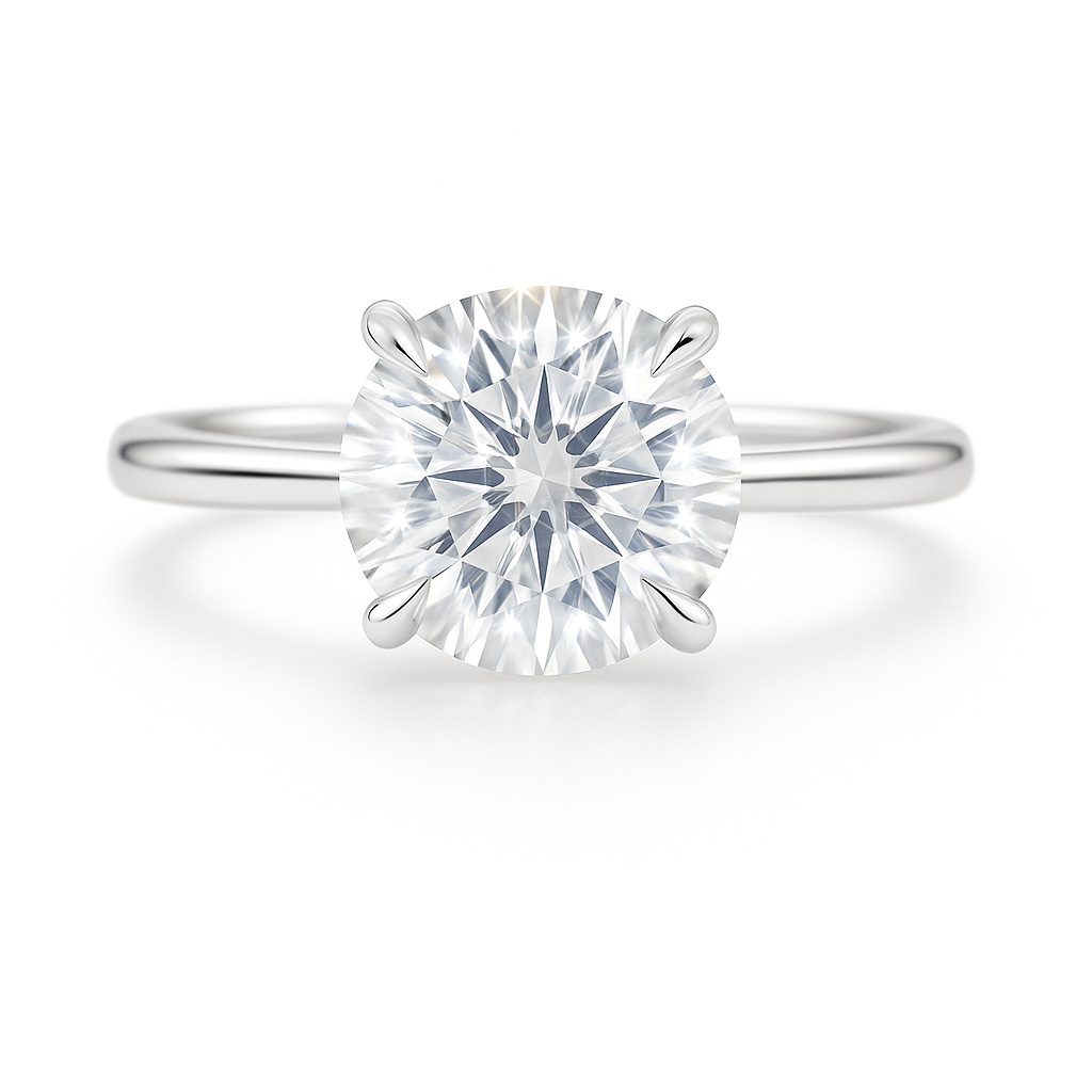 5 Carat Lab-Grown Solitaire Engagement Ring – Round Brilliant Diamond