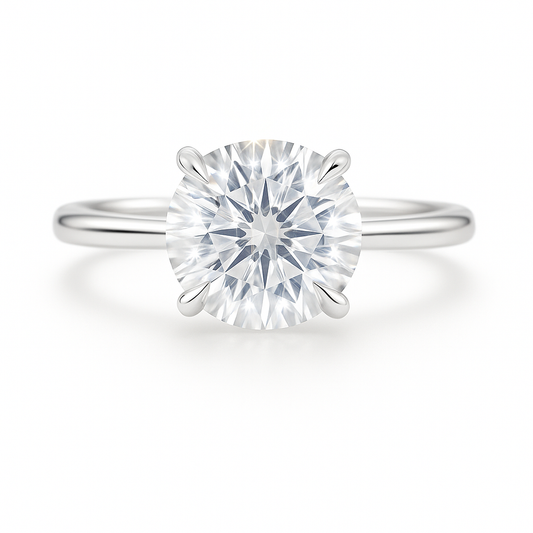 5 Carat Lab-Grown Solitaire Engagement Ring – Round Brilliant Diamond